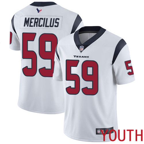Houston Texans Limited White Youth Whitney Mercilus Road Jersey NFL Football #59 Vapor Untouchable->houston texans->NFL Jersey